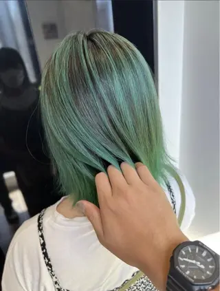 ショート カラー ヘアカラー&縮毛矯正 STAR☆RIVERのヘアスタイル