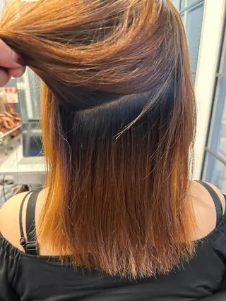 ミディアム 似合わせカラー ブリーチ/店長レンのヘアスタイル