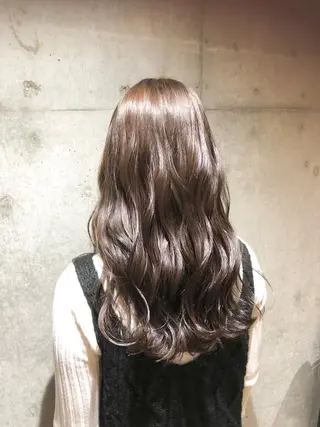 セミロング カラー シアカラー×髪質改善 技術保証/浦前翼のヘアスタイル