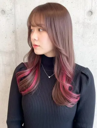 セミロング カラー 町田美容師 mei 🍒 ✨のヘアスタイル