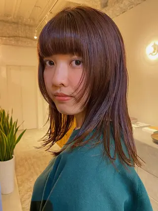 ミディアム カラー 砂原 ひよりのヘアスタイル