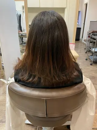 セミロング 町田 あみのヘアスタイル