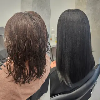 セミロング パーマ 【髪質改善美容師】t occa茨木篠原健太のヘアスタイル