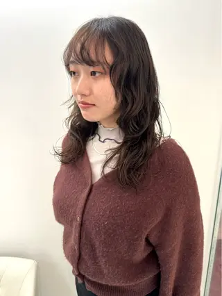 ロング パーマ デジタルパーマ 🌀ボブ　萩原　龍のヘアスタイル