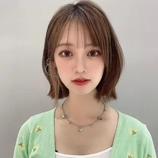 ショート 🤎小顔レイヤー /ベージュ🤎友香のヘアスタイル