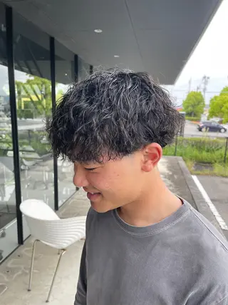 パーマ メンズ 三好 達也のヘアスタイル
