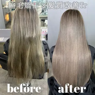ロング 髪質改善🩵縮毛矯正 代々木/木下のヘアスタイル