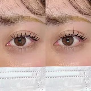 マツエク・マツパ 🎀モテ暖色× 艶カラーちな🎀のマツエク・マツパデザイン