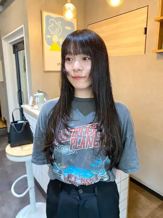 ロング nely所属・kouyo パーマ/ウルフカットのヘアスタイル