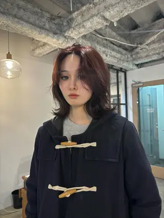 ミディアム カラー パーマ yu maのヘアスタイル