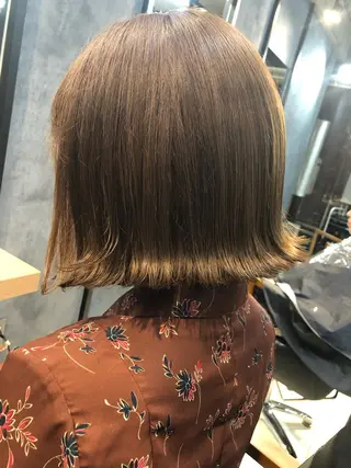 ミディアム カラー ヘアアレンジ メンズ キッズ ネイル マツエク・マツパ 透明感カラー🤎 ゆりのヘアスタイル