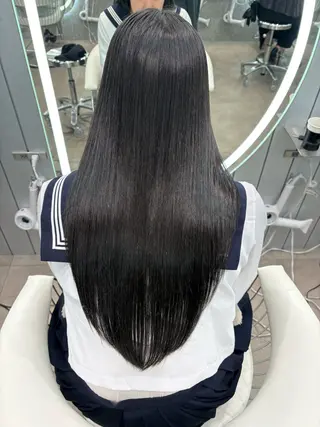 ロング ヘアアレンジ 大宮縮毛矯正🩵 レイヤー 佐藤和のヘアスタイル