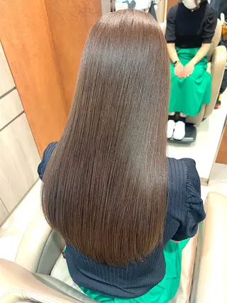 ロング 酸性ストレート/ブリ ーチなし/中村 匠のヘアスタイル