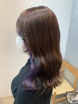 セミロング カラー ヘアアレンジ yuka .のヘアスタイル