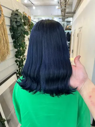ミディアム カラー ブリーチ有無Wカラー メンズパーマ大成のヘアスタイル