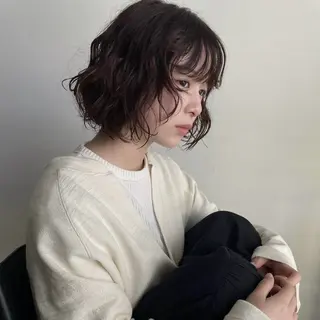 ショート カラー パーマ 無料モデル募集/ボブ /レイヤー/Rinのヘアスタイル