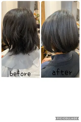 ミディアム ひばり美容室カット 石井　里佳のヘアスタイル