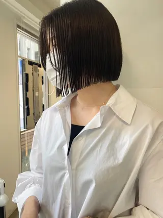 ショート カラー センターパート/ 暖色カラーayuのヘアスタイル