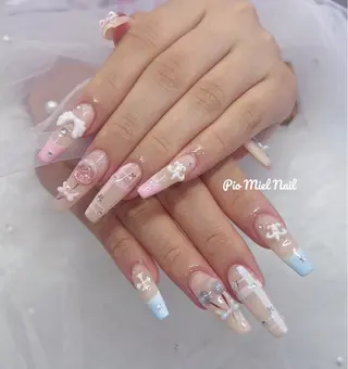 ロング HANA 長さだしのネイルデザイン