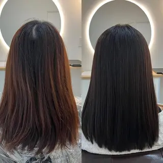セミロング カラー ヘアアレンジ キッズ 横浜関内髪質改善 re:Magoのヘアスタイル