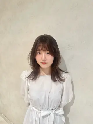 ミディアム カラー 店長/髪質改善 艶カラー/清水祥偉のヘアスタイル