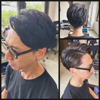 ショート パーマ メンズ 中島 剛のヘアスタイル
