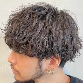 ミディアム パーマ ヘアアレンジ メンズ fifth 石川 凪のヘアスタイル