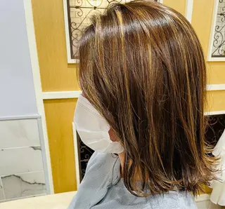 ミディアム カラー すげさやか ✨メンズカットパーマのヘアスタイル