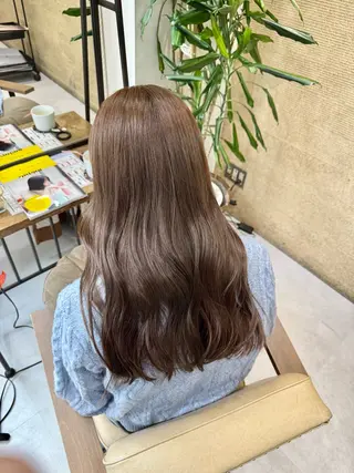 ロング カラー ブリーチなしwカラー /艶カラー/oukaのヘアスタイル
