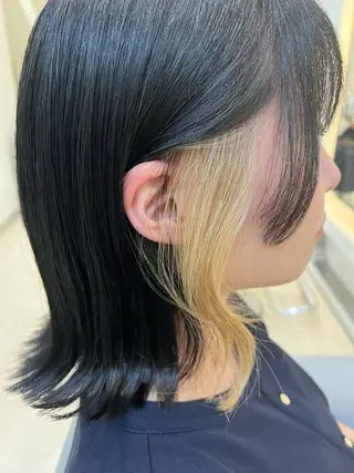 ミディアム カラー パーマ 堀井 凌平のヘアスタイル