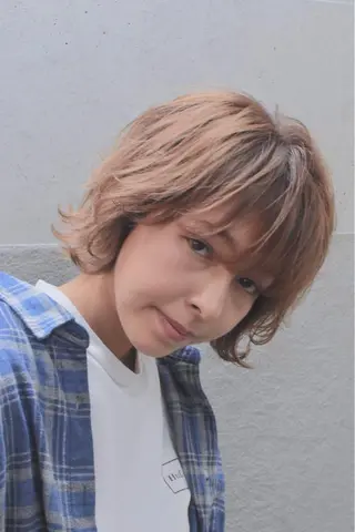ショート カラー ✨髪質改善縮毛矯正✨ 宇田川修平のヘアスタイル