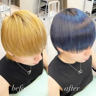 ショート カラー メンズ 艶髪と透明感を ‼️/若林のヘアスタイル