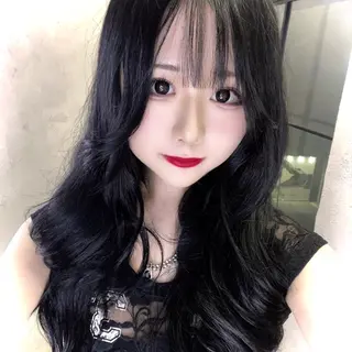 セミロング カラー 抜け感/ワンカラー/ 明大前/桑田のヘアスタイル