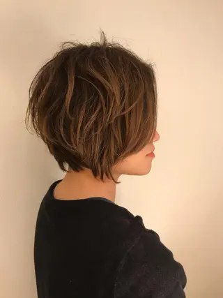 ショート パーマ 福田 ジュンキのヘアスタイル