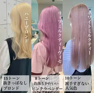 ロング カラー ブリーチ/ハイトーン /レイヤーのヘアスタイル