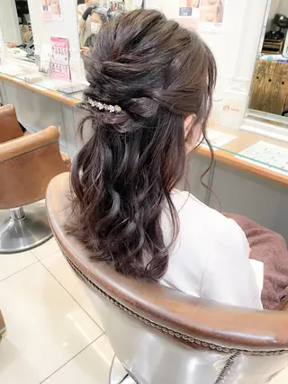 セミロング ヘアアレンジ 金谷 美幸のヘアスタイル