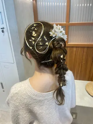 ロング ヘアアレンジ himeka🪽 アレンジ/ブリーチのヘアスタイル