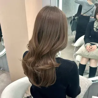 セミロング カラー ヘアアレンジ ブリーチなしW🎀 髪質改善／はのんのヘアスタイル