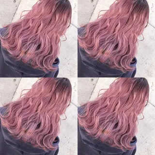セミロング カラー ヘアアレンジ TAKUMAブリーチ /切りっぱなし🪽のヘアスタイル