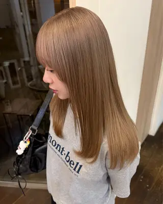 ロング 水野谷遥/ハイトーン /カラーモデル🎀のヘアスタイル