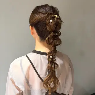 ロング ヘアアレンジ レイヤー/nail COCOROのヘアスタイル