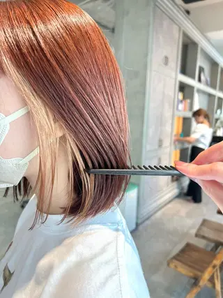 ミディアム カラー ヘアアレンジ 🌈インナーカラー ‘ショウマ’🌈のヘアスタイル