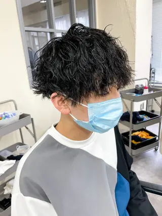 ショート パーマ メンズ メンズパーマ メンズ特化ryoのヘアスタイル