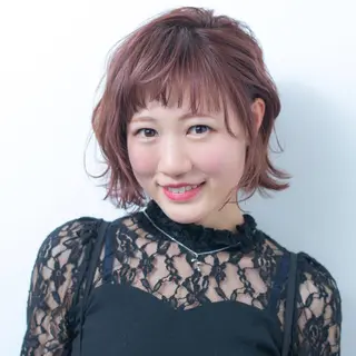 ショート ヘアアレンジ ショート×カラー 🦊堀米早紀【荻窪】のマツエク・マツパデザイン