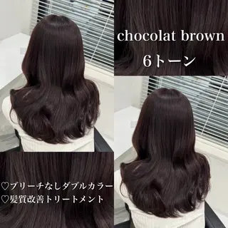 カラー 🤍ブリーチなし ブラウンhimi🤍のヘアスタイル