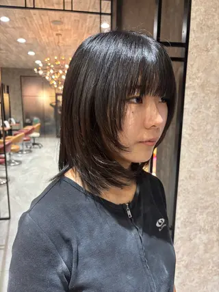 ミディアム earth中野山店 西尾　乃朱のヘアスタイル