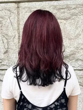 セミロング カラー ヘアアレンジ 岡山駅/髪質改善 透明感カラー🐼のヘアスタイル