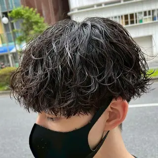 ミディアム パーマ メンズ 立川メンズ特化/ パーマ職人/氣田瞬介のヘアスタイル