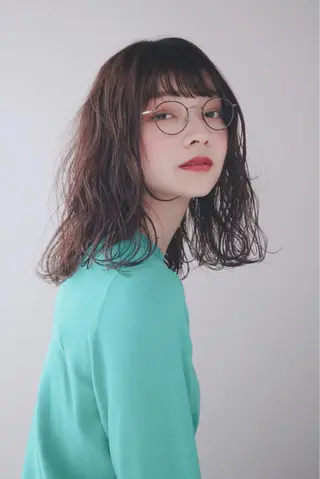 セミロング カラー パーマ ooit 【オーイット】のヘアスタイル