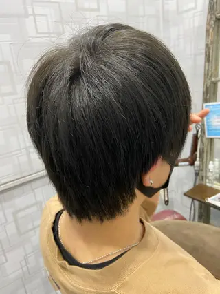 ショート カラー メンズ カットパーマ✂️ 小坂田玲亜のヘアスタイル